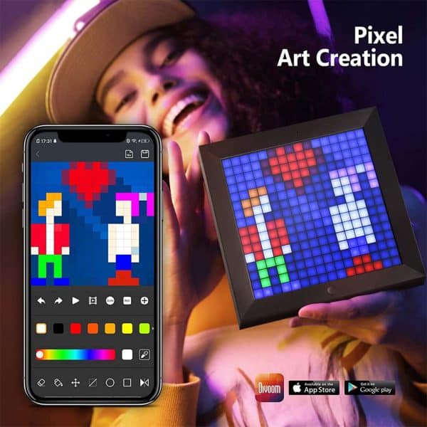 , Divoom Pixoo Pixel Art Digital Picture Frame