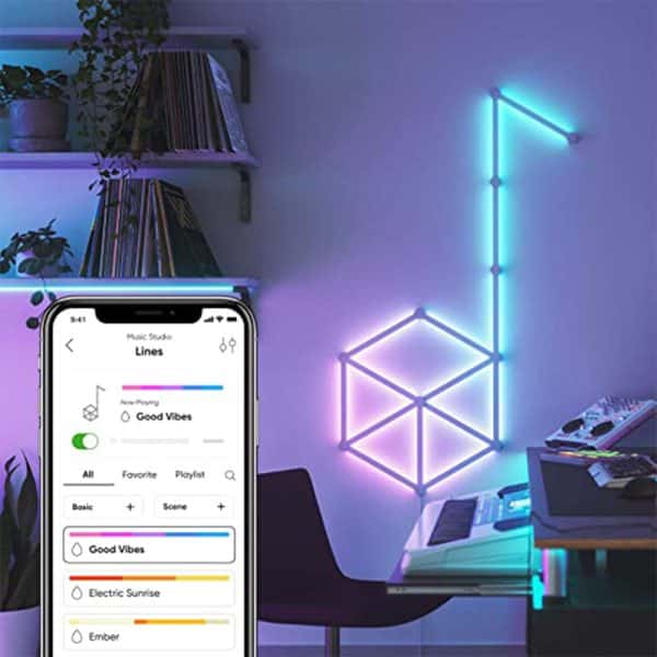 , Nanoleaf Lines Starter Kit, 15 Smart Light Bars LED RGBW