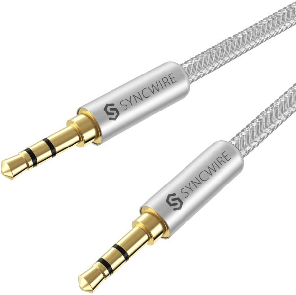 , Syncwire 3.5mm Aux Cable 1m &#8211; Nylon Braided Hi-Fi Sound Audio Auxiliary