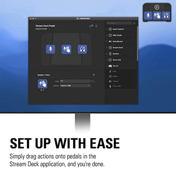 , Elgato Stream Deck Pedal – Hands-Free Studio Controller, 3 Macro footswitches