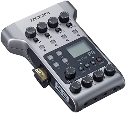 , Zoom PodTrak P4 Portable Multitrack Podcast Recorder