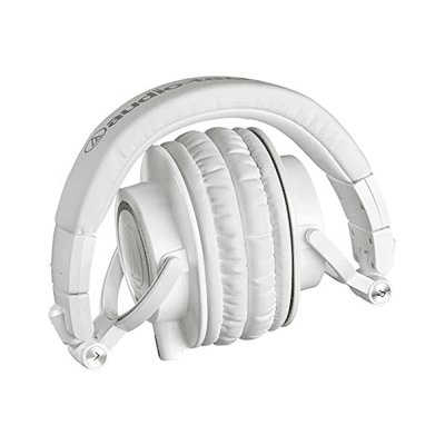 , Audio-Technica ATH-M50X Studio Monitor Professional Headphones &#8211; White