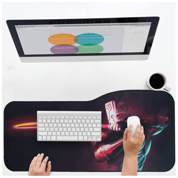 , BRILA Extended Mouse pad &#8211; Curve Design Gaming Mouse pad &#8211; Stitched Edges &amp; Skid Proof Rubber Base &#8211; 29&#8243; x 13.8&#8243; x 0.12&#8243;