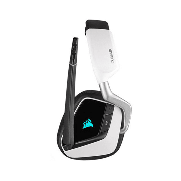 , Corsair VOID RGB ELITE Wireless Premium White Gaming Headset with 7.1 Surround Sound
