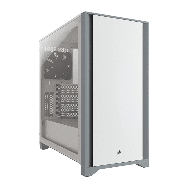 , Corsair 4000D Tempered Glass Mid-Tower ATX Case &#8211; White