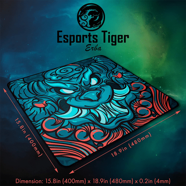 , Esports Tiger EBA Gaming Mouse Pad &#8211; Large (480 x 400 x 4mm)
