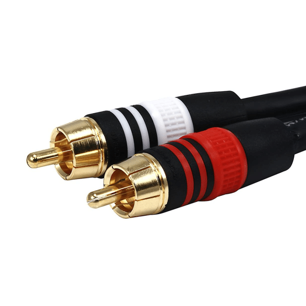 , Monoprice 1.5ft Premium 2 RCA Plug/2 RCA Plug M/M 22AWG Cable