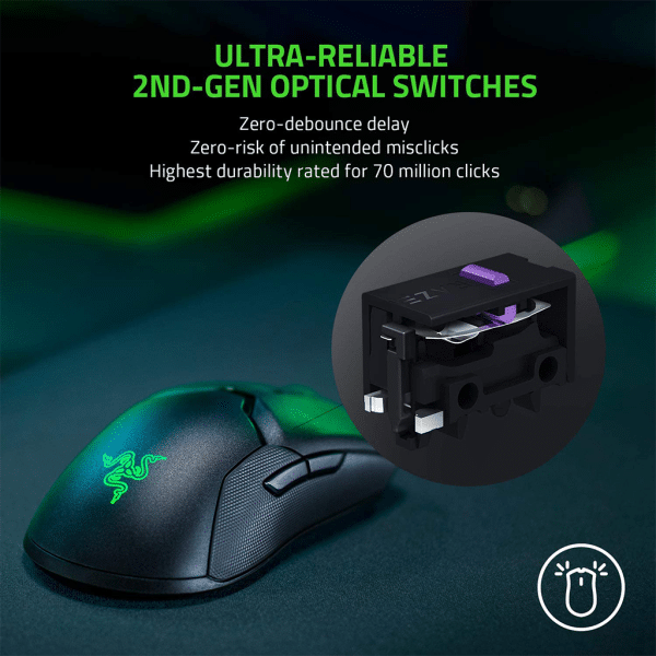 , Razer Viper Ultimate Hyperspeed Lightest Wireless Gaming Mouse &amp; Charging Dock