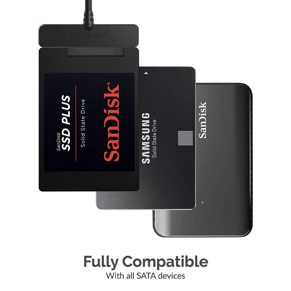 , Sabrent USB 3.0 to SSD / 2.5-Inch SATA I/II/III Hard Drive Adapter
