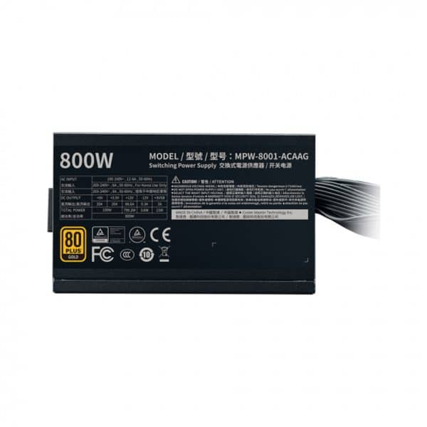 , Cooler Master G800 80PLUS GOLD Certified ATX 800W Power Supply