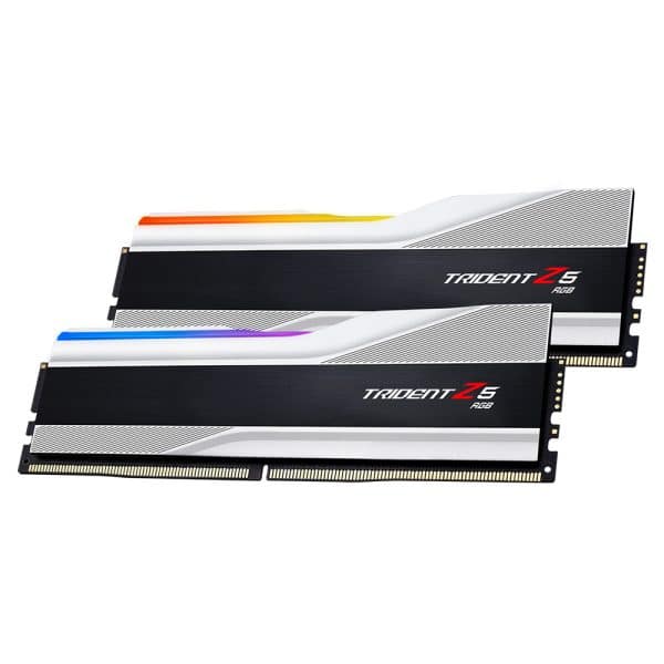 , G.SKILL Trident Z5 RGB Series 32GB (2 x 16GB) DDR5 7600 Desktop Memory Silver