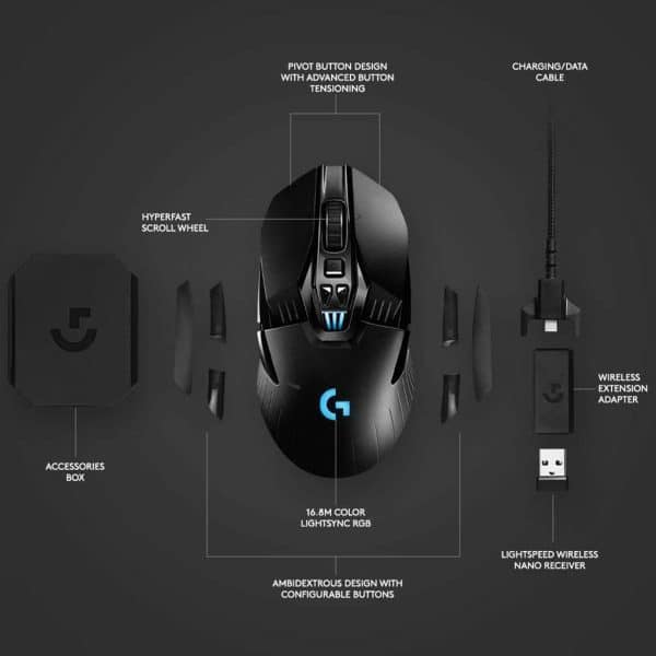 , Logitech G903 LIGHTSPEED Wireless Gaming Mouse