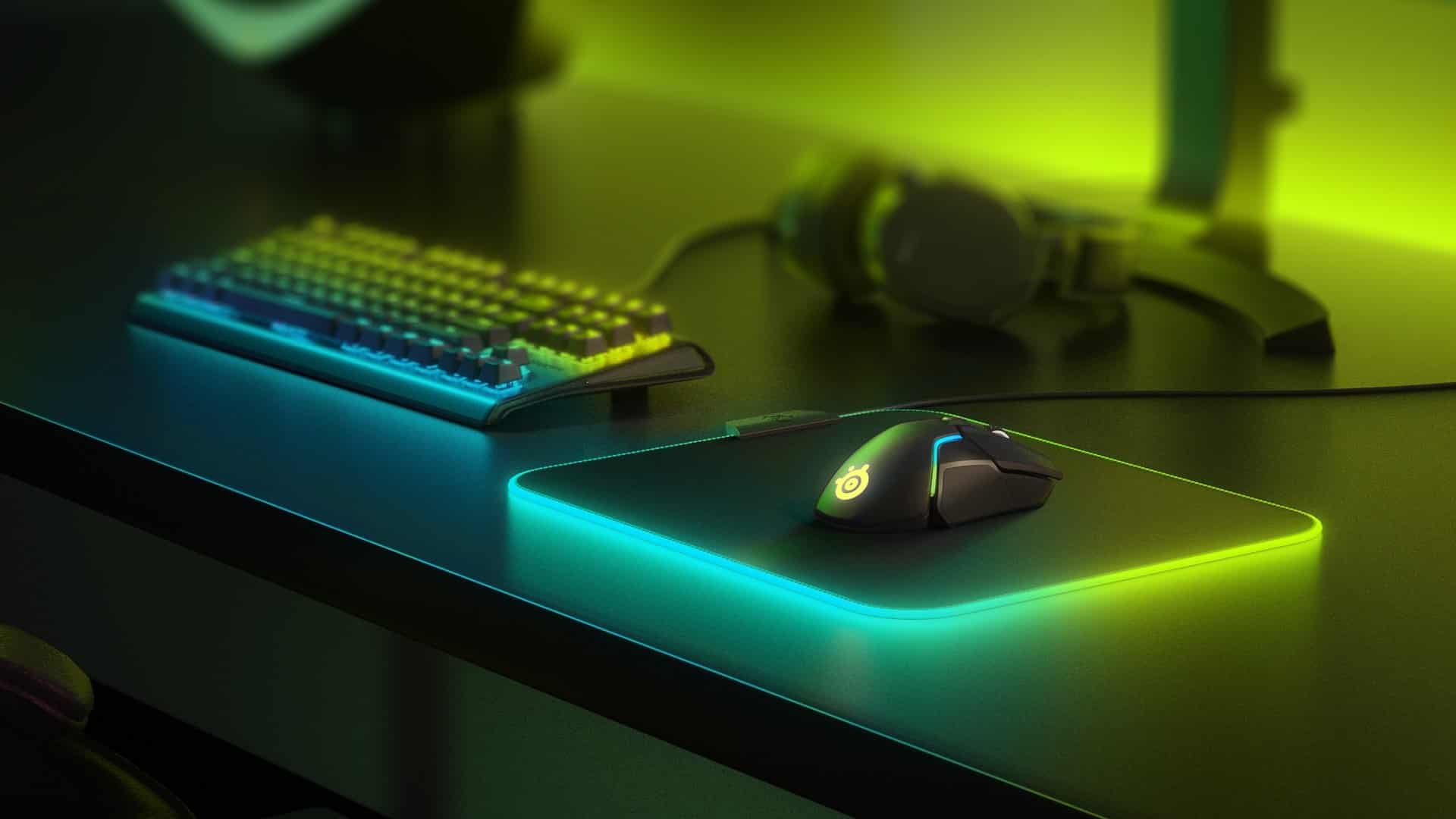 SteelSeries QcK Prism Cloth RGB Gaming Mouse Pad - AX Store Kuwait