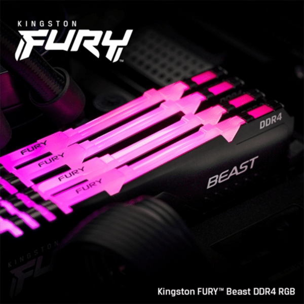 , Kingston FURY Beast RGB 32GB (2x16GB) 3600MT/s DDR4 CL18 Memory Kit