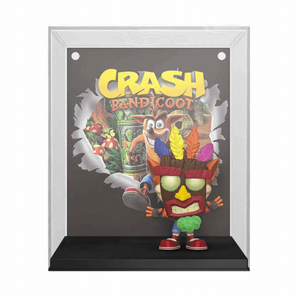 , Funko Pop! Cover: Crash Bandicoot &#8211; Crash Bandicoot with Aku Aku Mask (EXC)