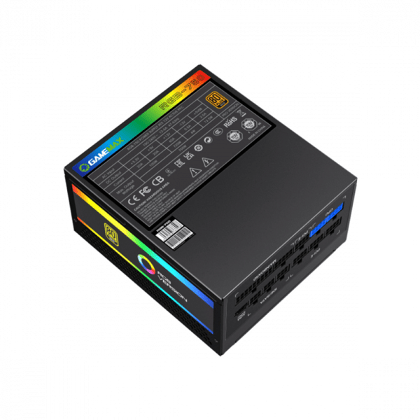 , GameMax 80PLUS GOLD RGB Fully Modular 750W Power Supply