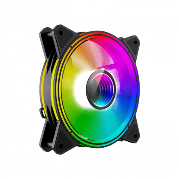 , GameMax FN-12 Rainbow-Q-Infinity 120mm ARGB Cooling Fan &#8211; Black