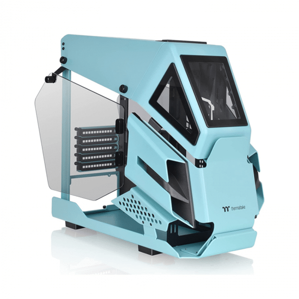 , Thermaltake AH T200 Helicopter Styled Open Frame Micro ATX Gaming Case &#8211; Turquoise