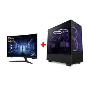 RTX 4070 Gaming PC – i7-13700K – NZXT H5 Flow Black + 27" Monitor