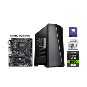 GTX 1650 Gaming PC – i5-10400F – Thermaltake H350 TG Black