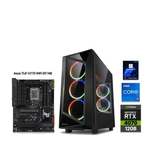 RTX 4070 Gaming PC – i7-12700F – Sharkoon REV200 Black