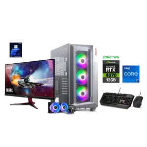 RTX 4070 Gaming PC – i7-13700 – XPG Cruiser Black + 27" Monitor