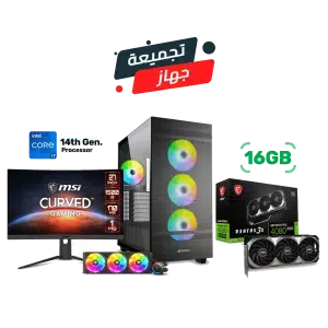 RTX 4080 Super Gaming PC – i7-14700KF – Rebal C50 Black + Monitor