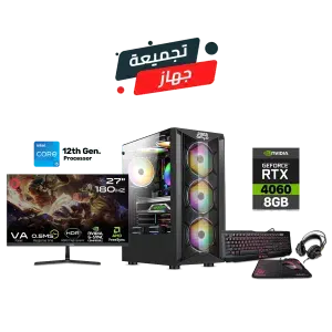 RTX 4060 Gaming PC – i5-12400F – Forsa Rider Black + 27" Monitor