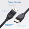 Cable Matters [VESA Certified] DisplayPort 2.1 Cable 2m, Support 40Gbps DP40 8K 120Hz, 4K 144Hz with FreeSync, G-SYNC and HDR for Gaming Monitor - AX Store Kuwait
