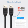 Cable Matters [VESA Certified] DisplayPort 2.1 Cable 2m, Support 40Gbps DP40 8K 120Hz, 4K 144Hz with FreeSync, G-SYNC and HDR for Gaming Monitor - AX Store Kuwait