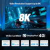 Cable Matters [VESA Certified] DisplayPort 2.1 Cable 2m, Support 40Gbps DP40 8K 120Hz, 4K 144Hz with FreeSync, G-SYNC and HDR for Gaming Monitor - AX Store Kuwait