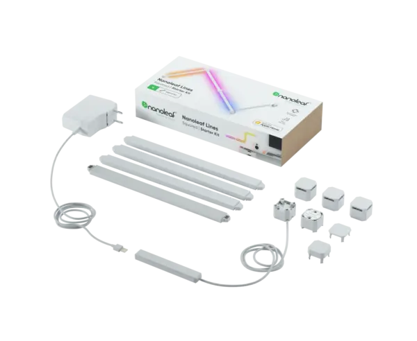 Nanoleaf Lines 90 Degrees Starter Kit, 4 Smart Light Bars LED RGBW