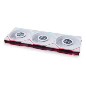 LIAN LI UNI FAN TL LCD RGB 120MM Case Fan - 3 Pack - White