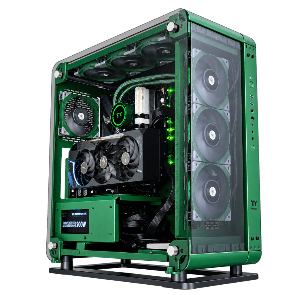 RTX 5080 Gaming PC – Ryzen 7 9800X3D – Core P6 Racing Green