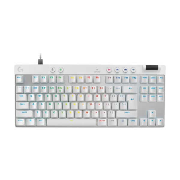 Logitech Pro X TKL Rapid Trigger, On Board Lighting Profile, Key Control, 1ms Report Rate, Magnetic Analog - White - AX Store Kuwait