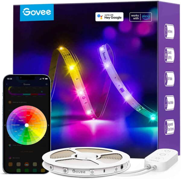 Govee RGBIC Basic Wi-Fi + Bluetooth LED Strip Lights (5 Meter)