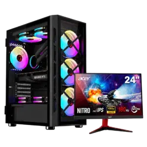 RTX 5060 Ti 8GB Gaming PC – i7-14700F – Trident Black + Monitor