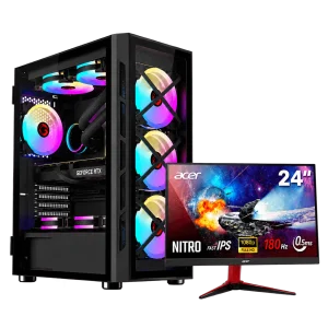 RTX 5060 Ti 8GB Gaming PC – i7-14700F – Trident Black + Monitor