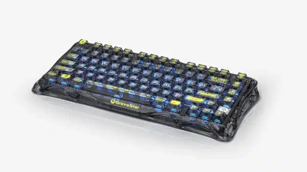 GravaStar Mercury K1 Lite Transparent Black 75% Wireless Mechanical Gaming Keyboard RGB - AX Store Kuwait - 6