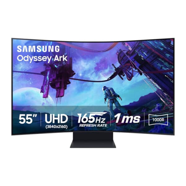 Samsung Odyssey Ark 2nd Gen. (G97NC) 55" 4K UHD (3840 x 2160), VA Panel, 1ms(GTG), 165Hz, 4 Input Multi View, Quantum Mini-LED, AMD FreeSync Premium Pro, HDMI 2.1, Adjustable HAS PIVOT Stand, 1000R Curved Gaming Monitor With Sony PlayStation 5 (FREE GIFT) - Image 2
