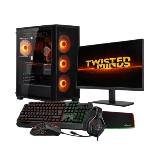 RTX 3050 8GB Gaming PC – i5-12400F – Cougar MX220 Black + Monitor