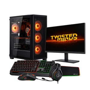 RTX 3050 8GB Gaming PC – i5-12400F – Cougar MX220 Black + Monitor