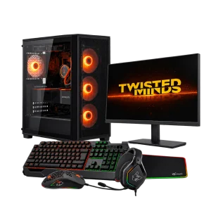RTX 3050 8GB Gaming PC – i5-12400F – Cougar MX220 Black + Monitor