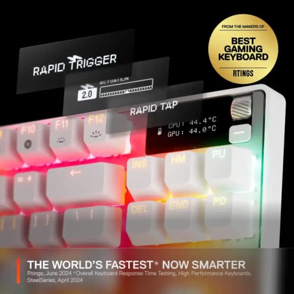 SteelSeries Apex Pro TKL Gen 3 OmniPoint 3.0 HyperMagnetic Switches - White - AX Store Kuwait