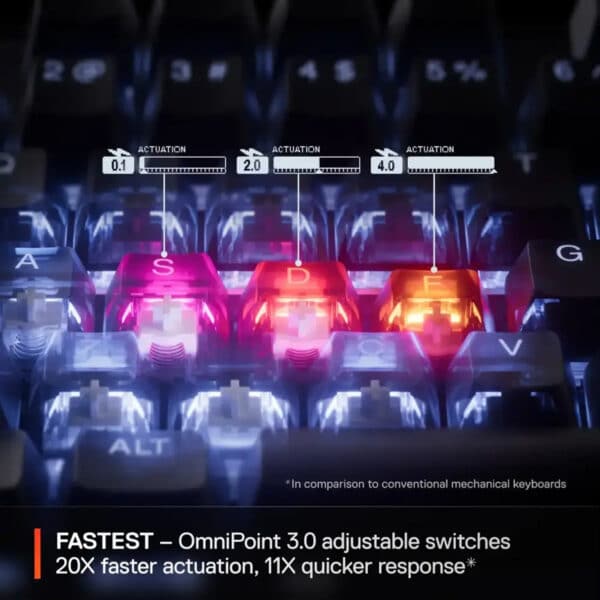 SteelSeries Apex Pro TKL Gen 3 OmniPoint 3.0 HyperMagnetic Switches - White - AX Store Kuwait