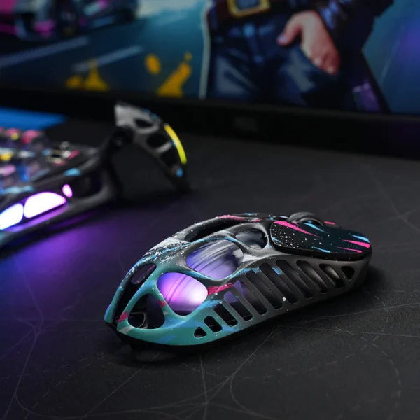 GravaStar Mercury X Pro Wireless Gaming Mouse with 8K Dongle Special Edition - Neon Graffiti