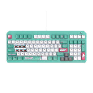 Asus Tuf Gaming X Hatsune Miku Edition K3 Gen II Wired Gaming Keyboard, Optical-Mechanical RGB Switches, IP57 WaterProof & Dust Resistance, Green