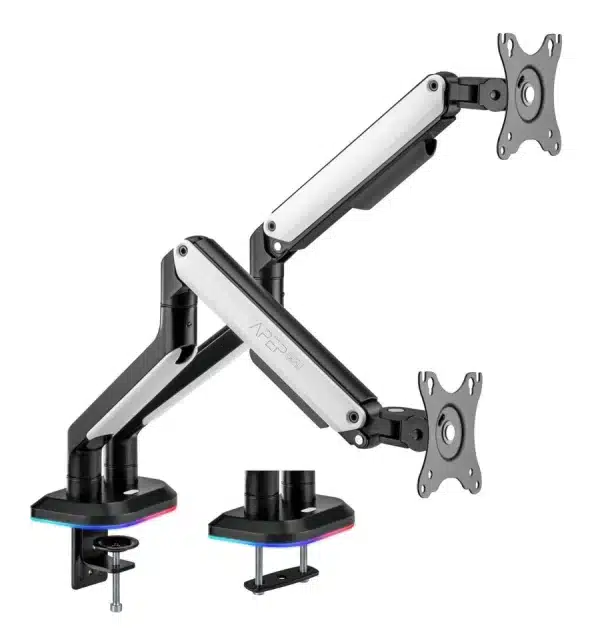 Sades APEP Dual Monitor Arm RGB – Dual Screen VESA Mount 17″ to 32″ – Orange - AX Store Kuwait - 6