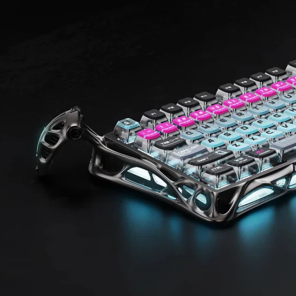 GravaStar Mercury V75 Pro Cyberpunk Edition 75% Hall-Effect Gaming Keyboard – Neon Industrial Design