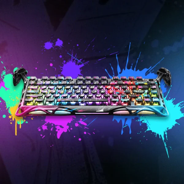 GravaStar Mercury V75 Pro Neon Graffiti 75% Hall-Effect Gaming Keyboard – Neon Graffiti Edition